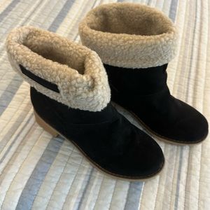 Brand new black faux suede boots